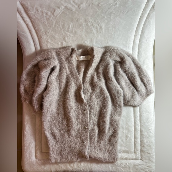 ASTR the label Light Mauve Fluffy buttons Jacket XS nylon and Acrylique - Picture 9 of 16